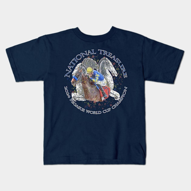 2024 Pegasus World Cup Champion - National Treasure Kids T-Shirt by Ginny Luttrell